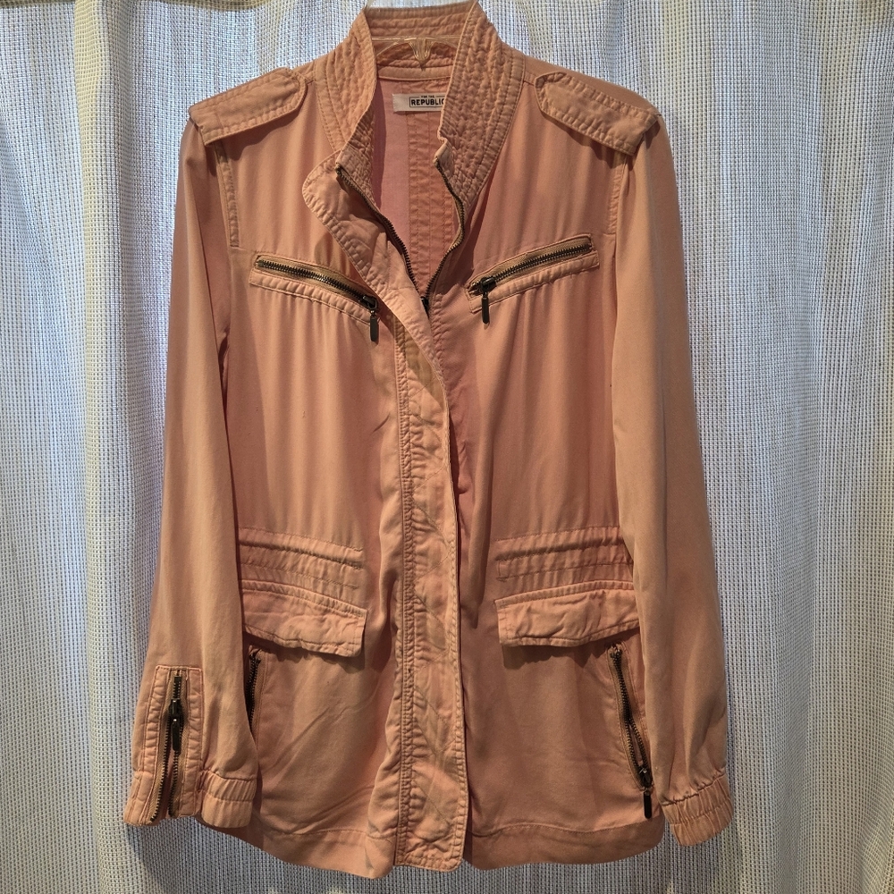 For The Republic Light Pink Utility Jacket NWT Small